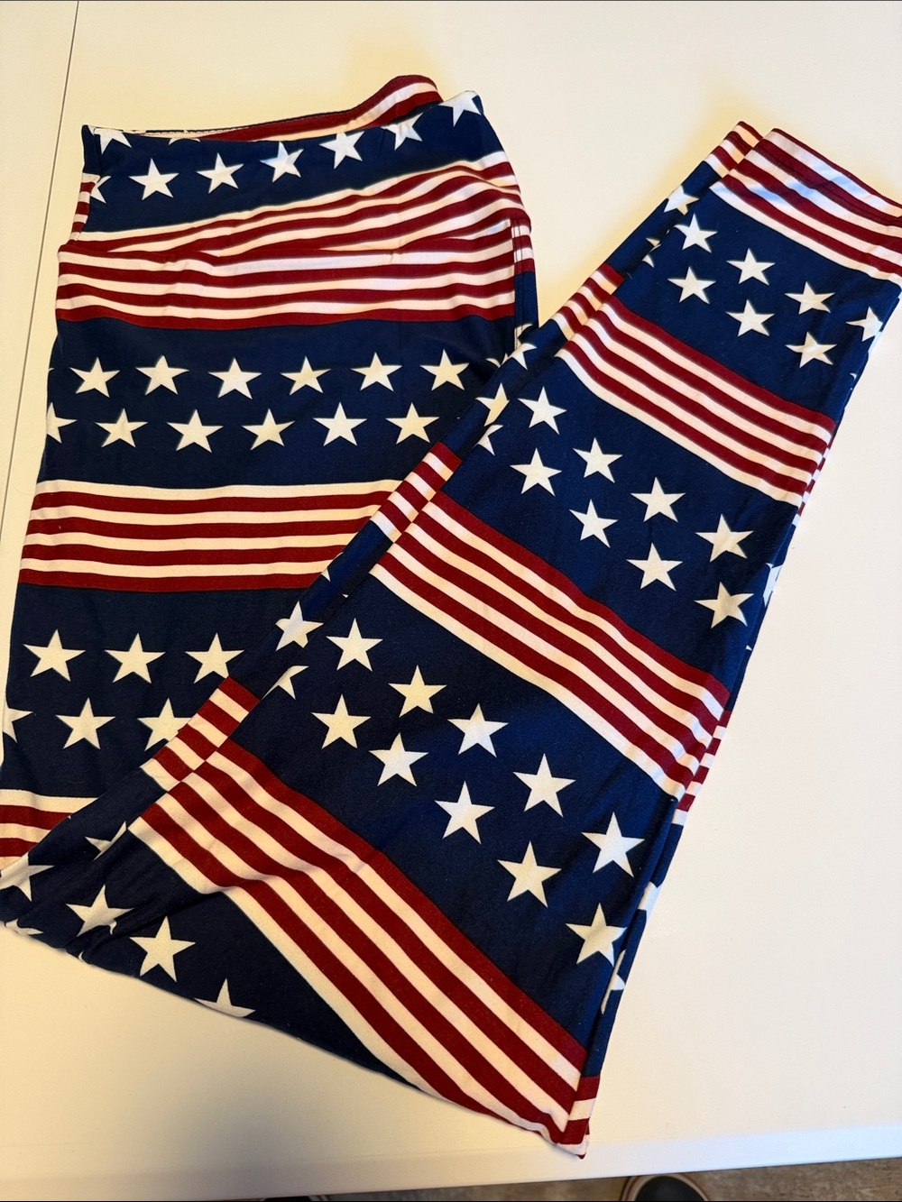 LuLaRoe Navy, Red & White Stars and Stripes Leggings
